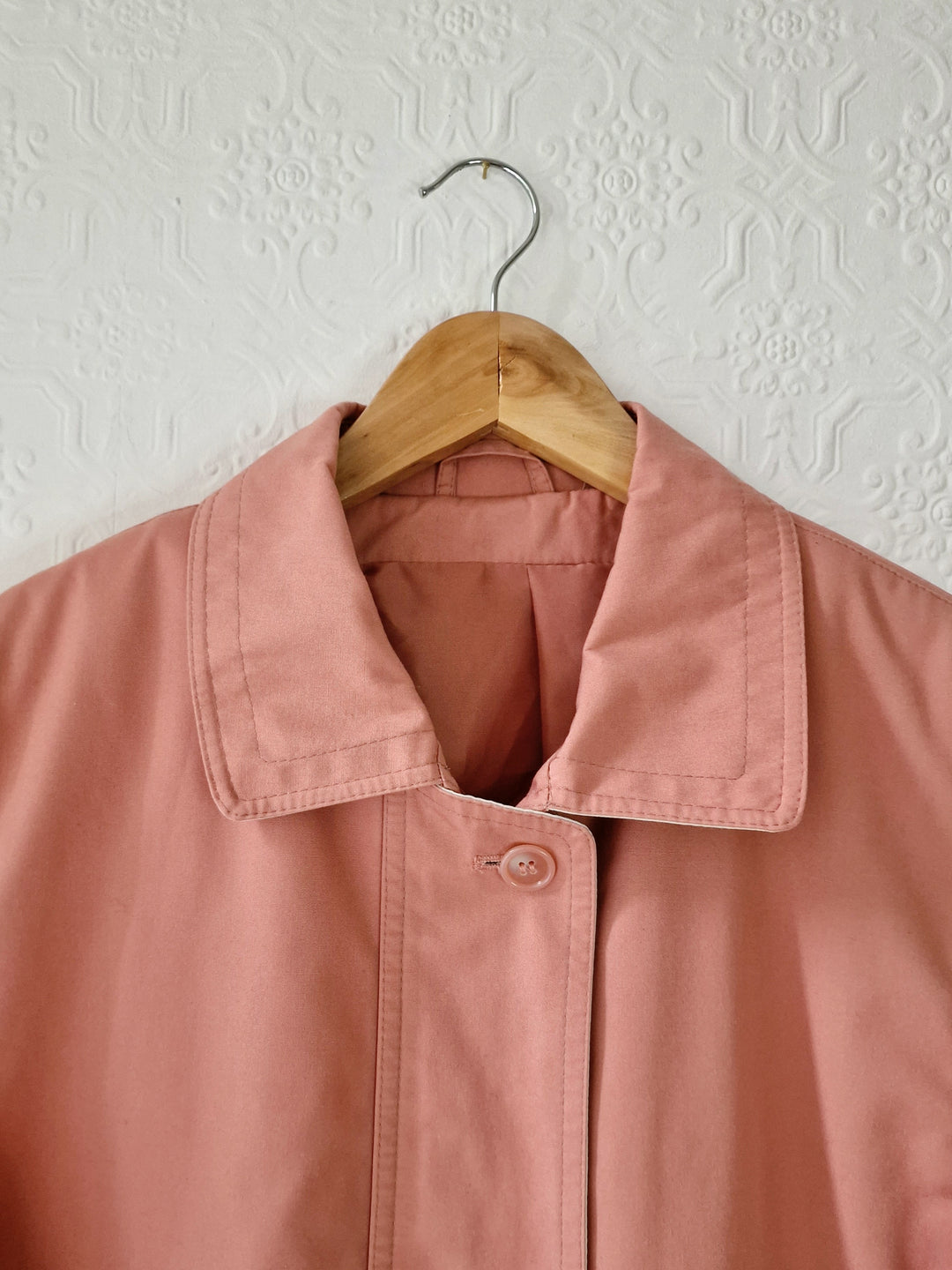 Vintage 80s Dusty Pink Lightweight Parka Style Jacket - M