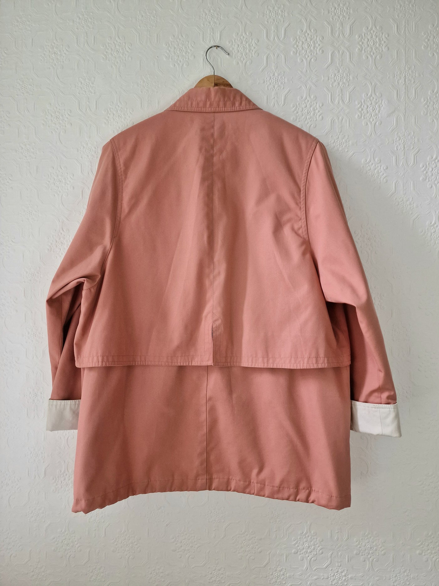 Vintage 80s Dusty Pink Lightweight Parka Style Jacket - M