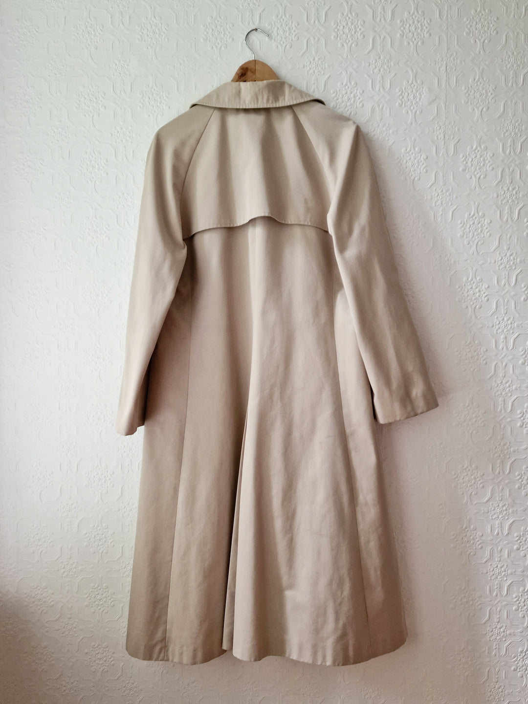 Vintage Light Beige Single Breasted Trench Coat - M/L