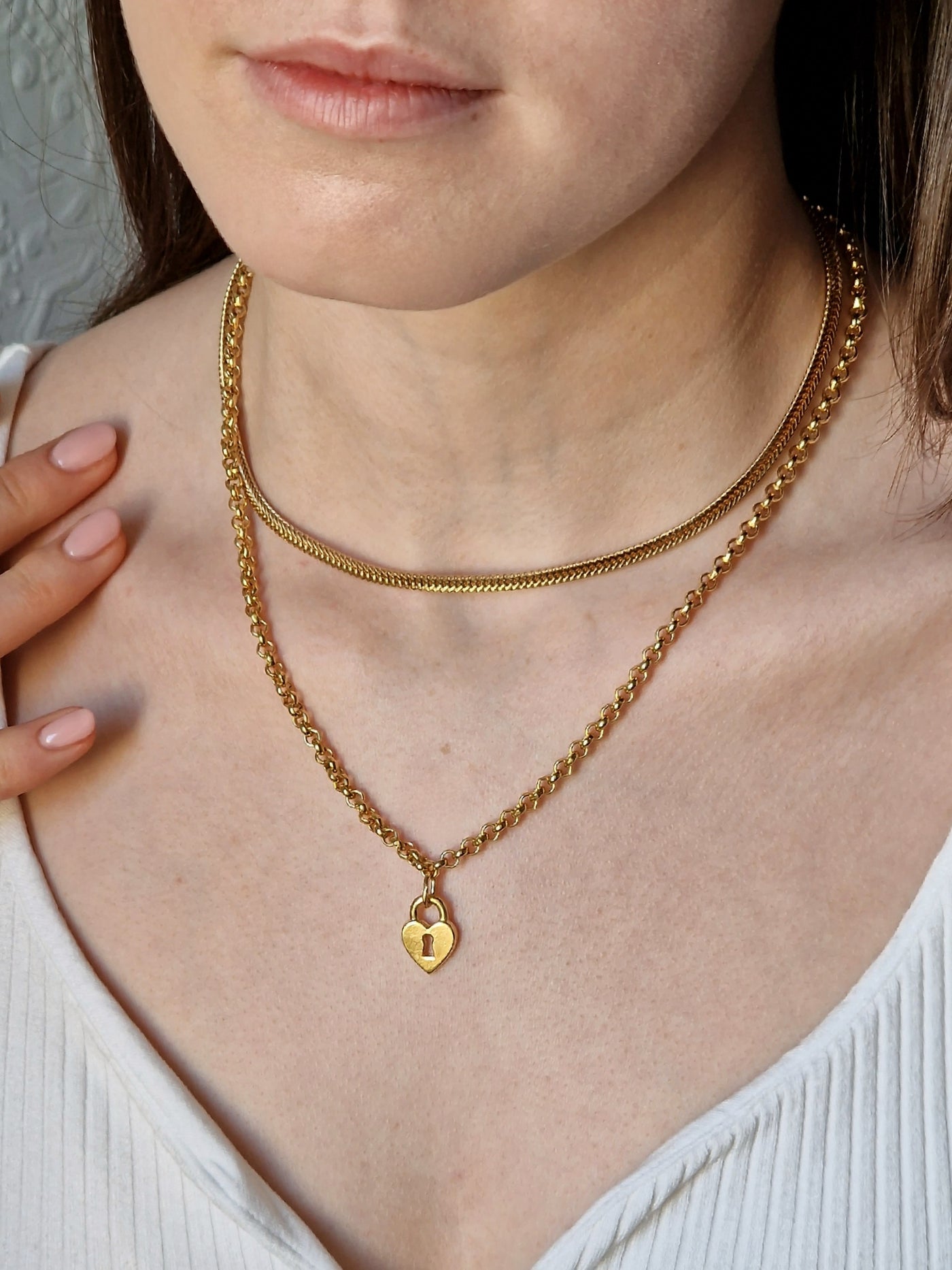 Vintage Gold Plated Chain Layering Set