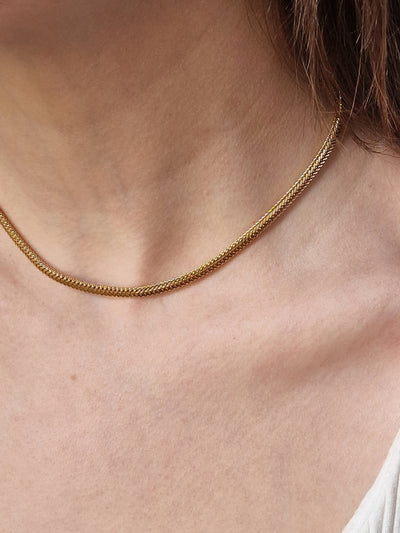 Vintage Gold Plated Snake Chain Necklace