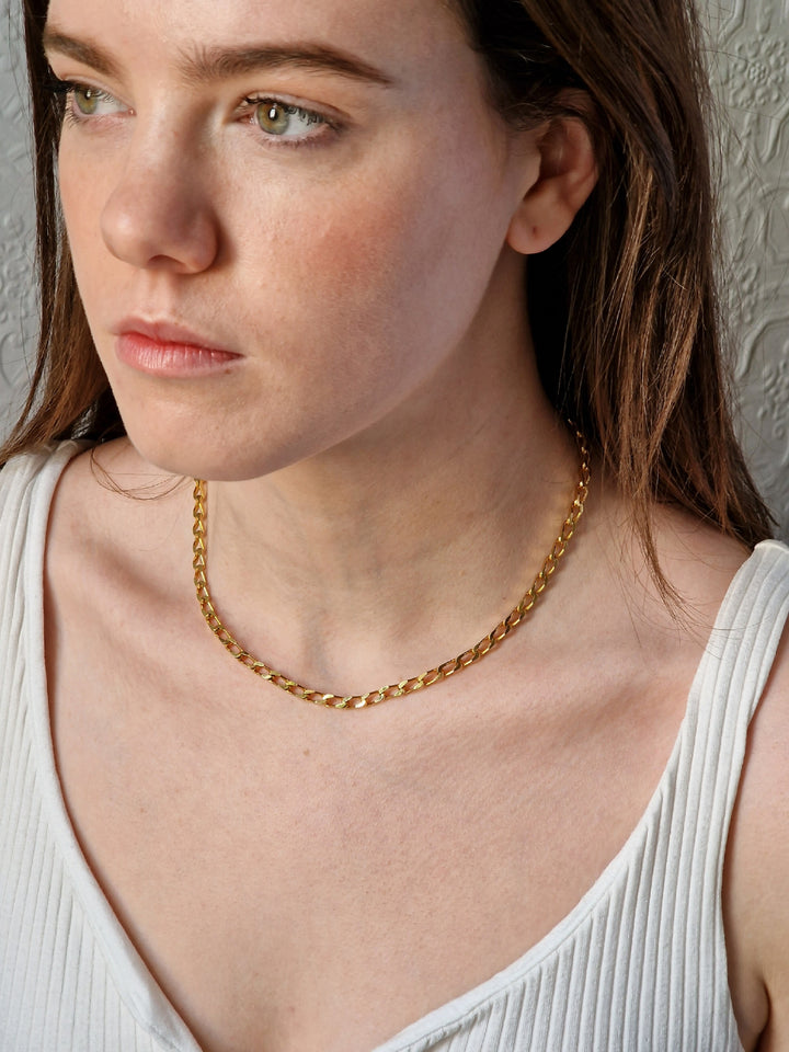 Vintage Gold Plated Chain Necklace