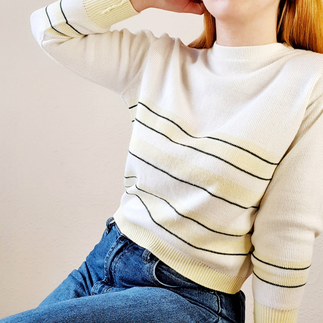 Striped 70s Jumper - M