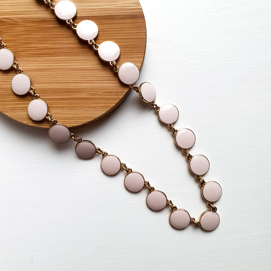 Pink Enamel Necklace