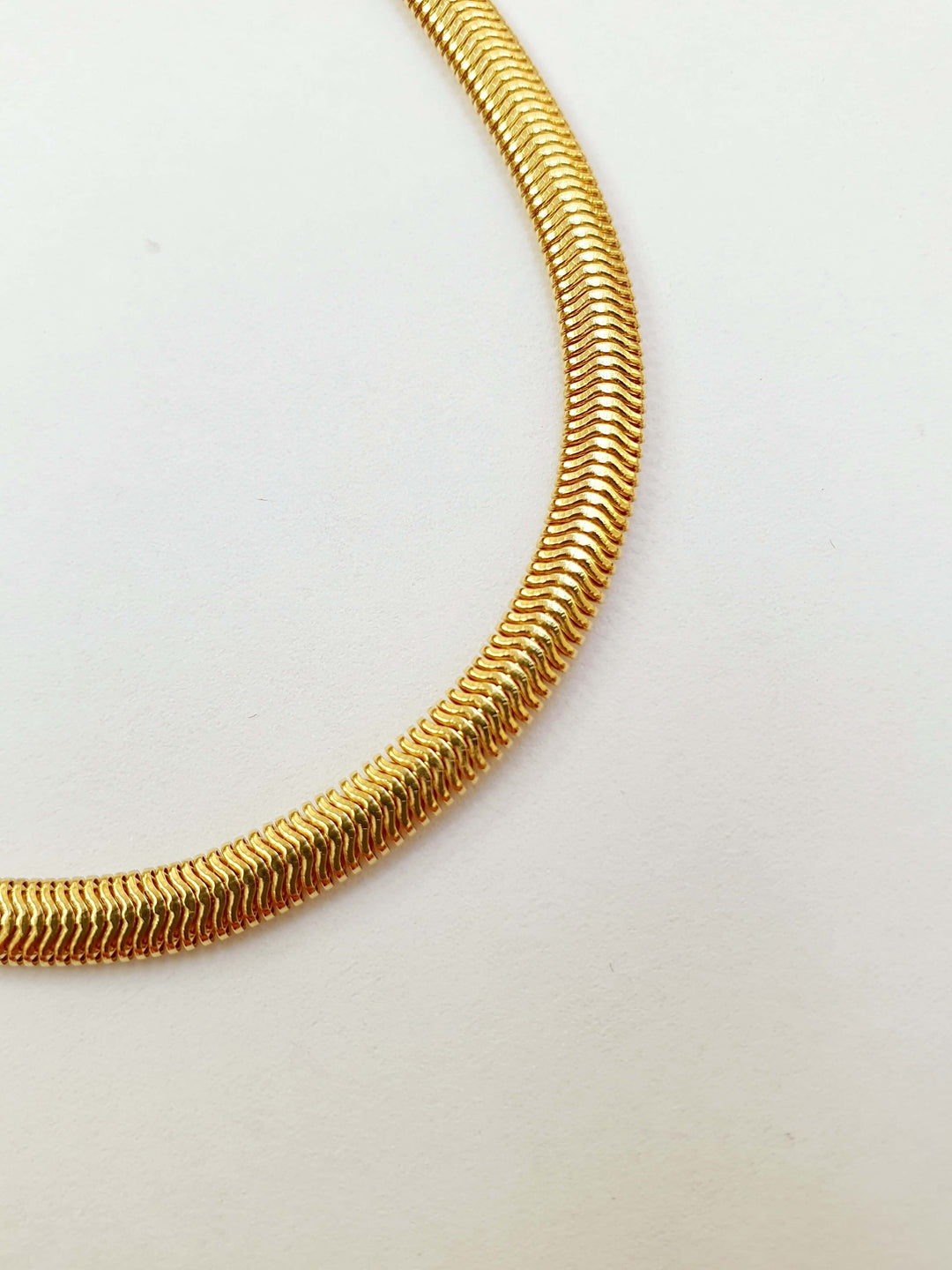 Vintage Gold Plated Herringbone Chain Bracelet