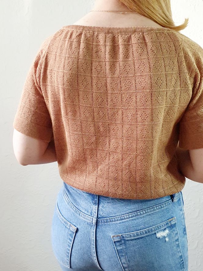 Tan Drawstring Vintage Jumper - S