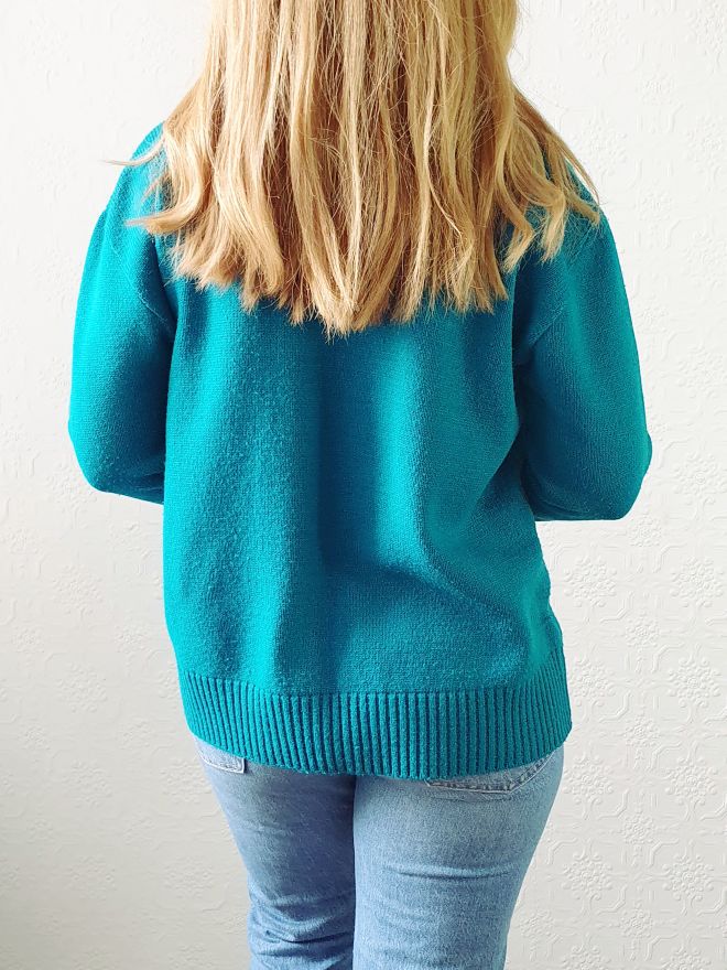 Vintage Teal Jumper - M/L