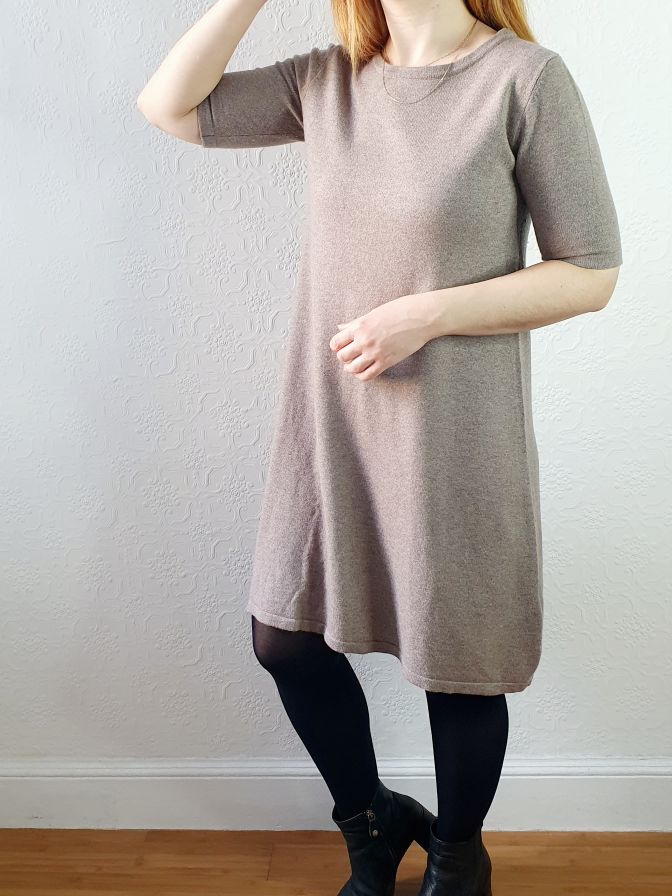 Taupe Knitted Dress - XS/S