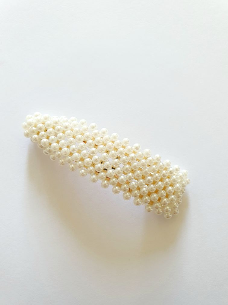 Pearl Hair Clip Round