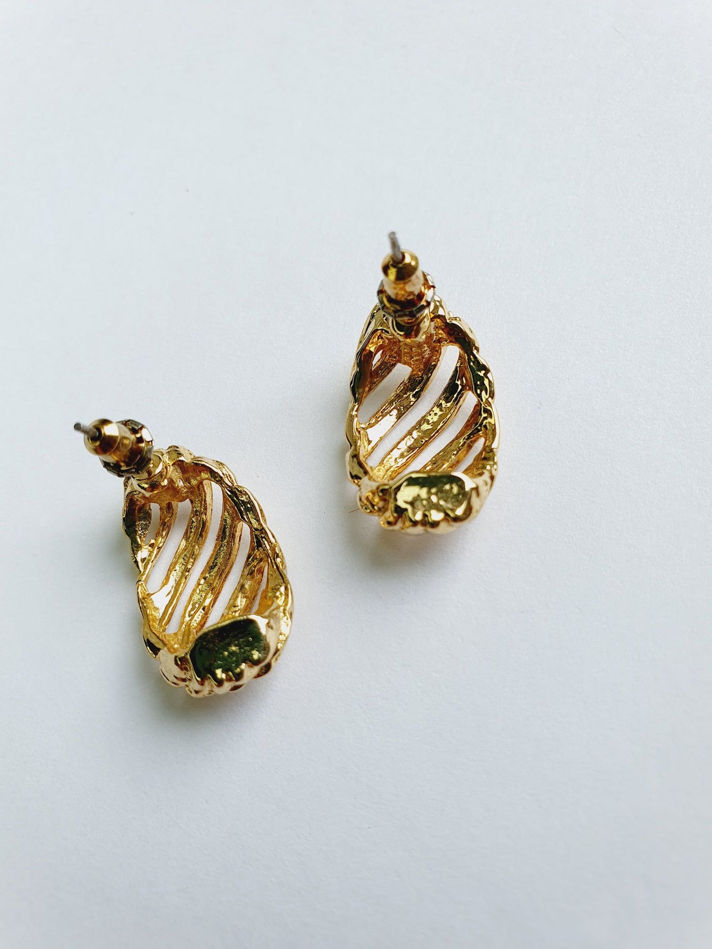 Vintage Gold Toned Stud Earrings