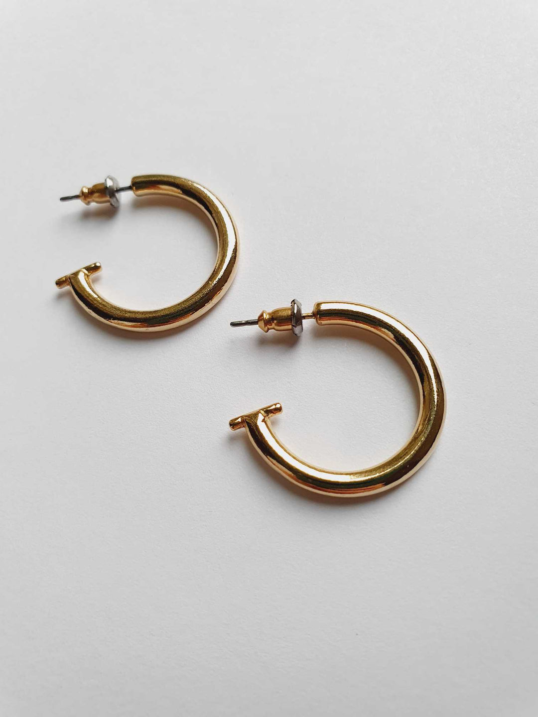 Vintage Gold Plated Hoop Earrings