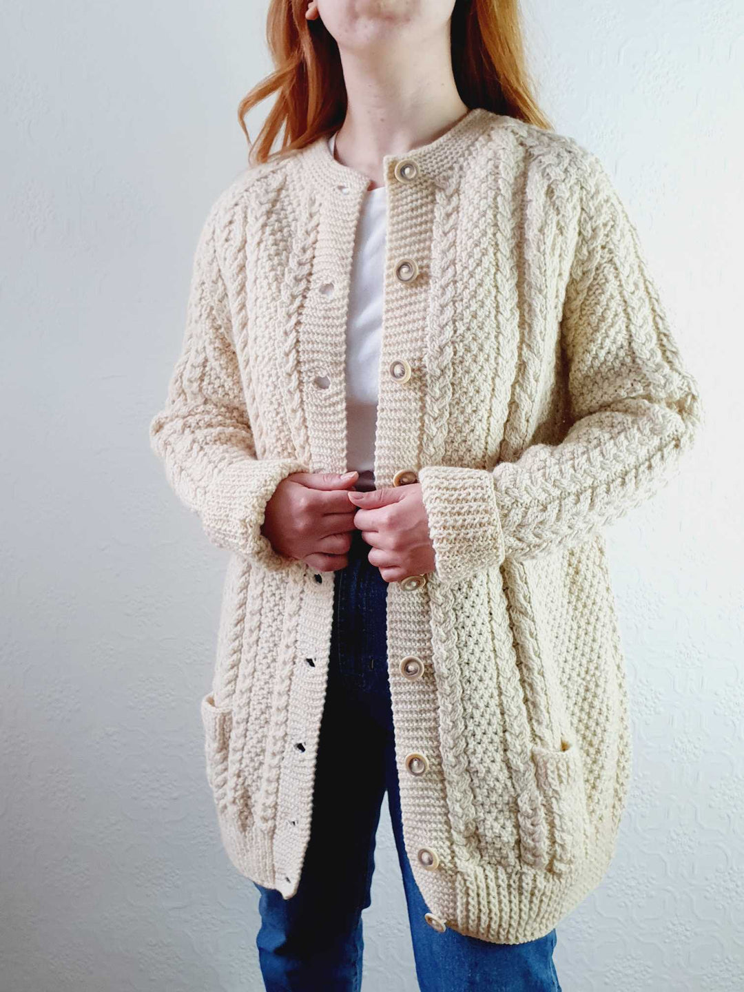 Vintage Arran Cardigan - L