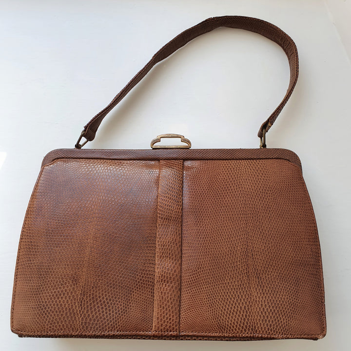 Tan Lizard Skin Bag