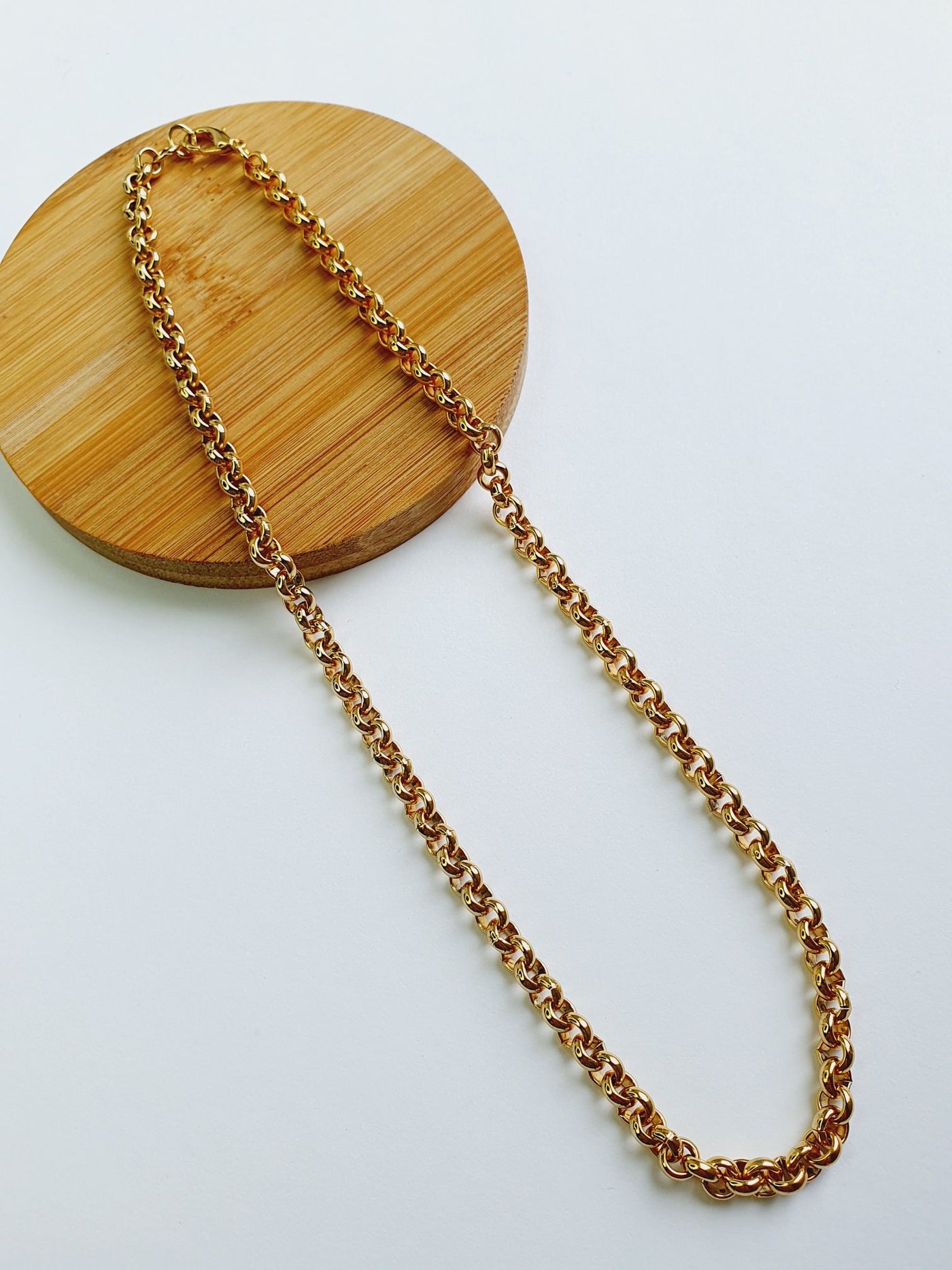 Vintage Gold Plated Rolo Chain Necklace