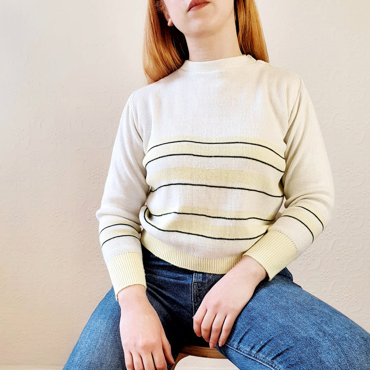 Striped 70s Jumper - M