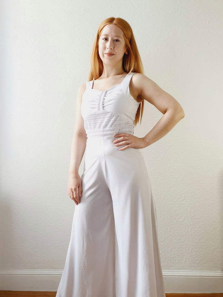 White Wide Leg Jumpsuit - XS/S