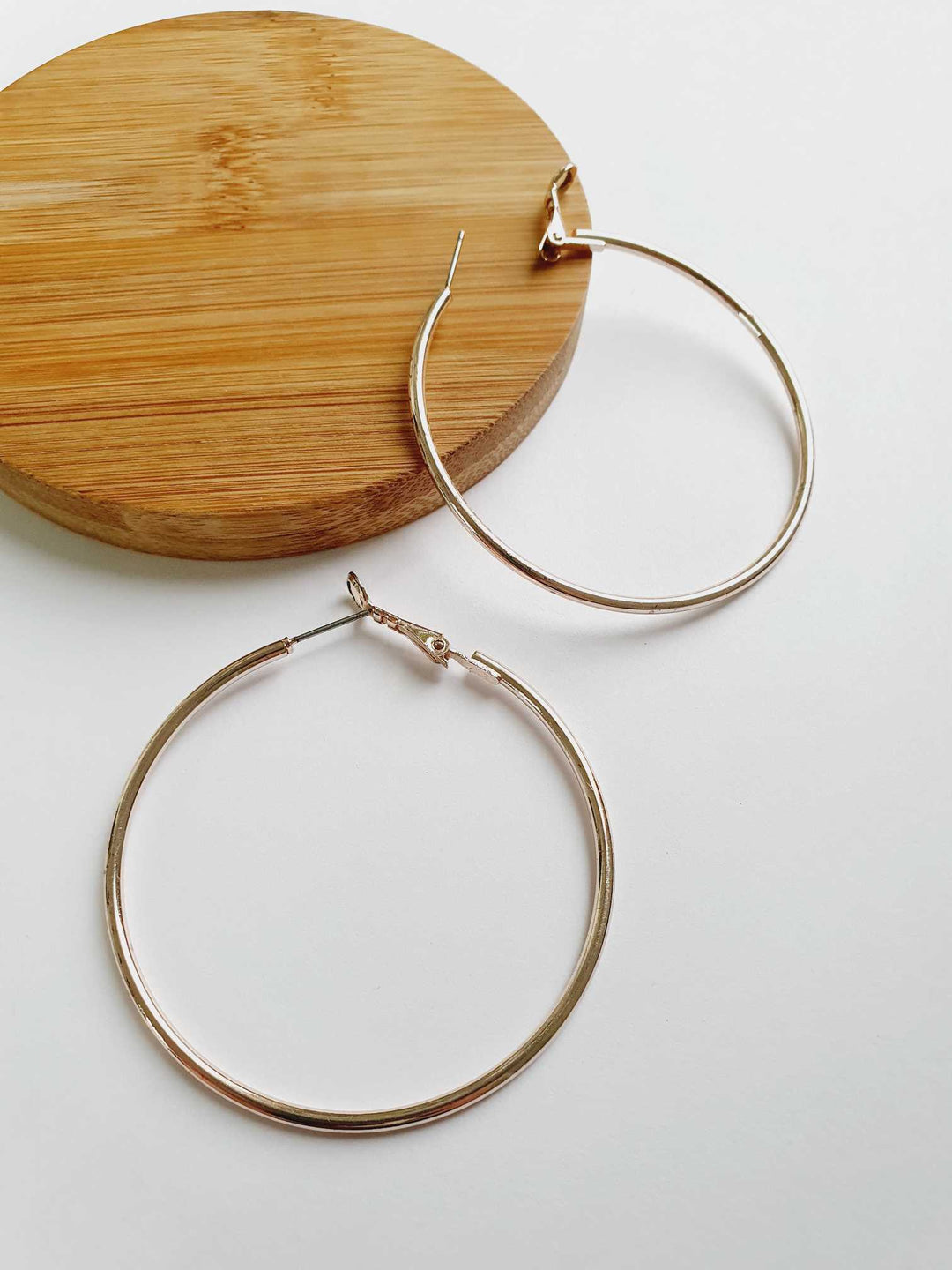 Vintage Rose Gold Toned Hoops