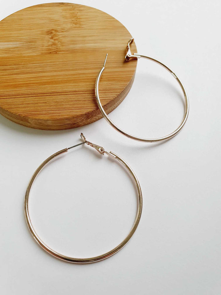 Vintage Rose Gold Toned Hoops