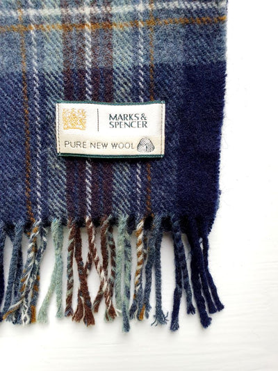 Vintage Tartan Wool Scarf