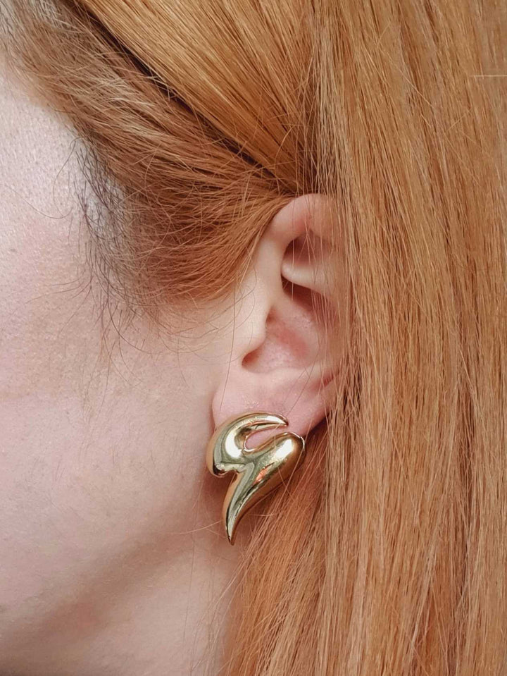 Vintage Gold Plated Statement Earrings