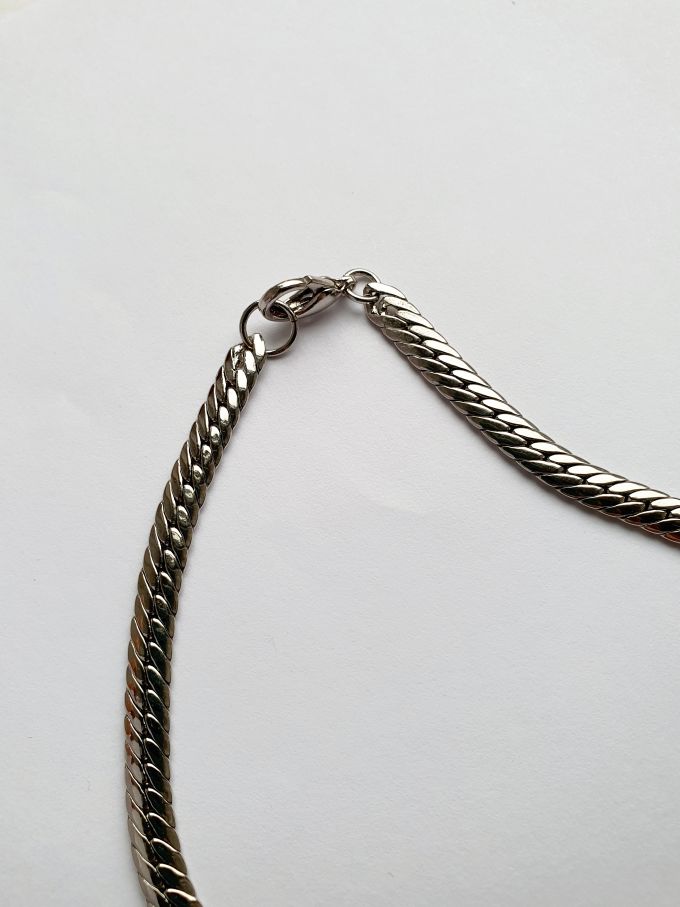 Vintage Silver Plated Curb Chain Necklace