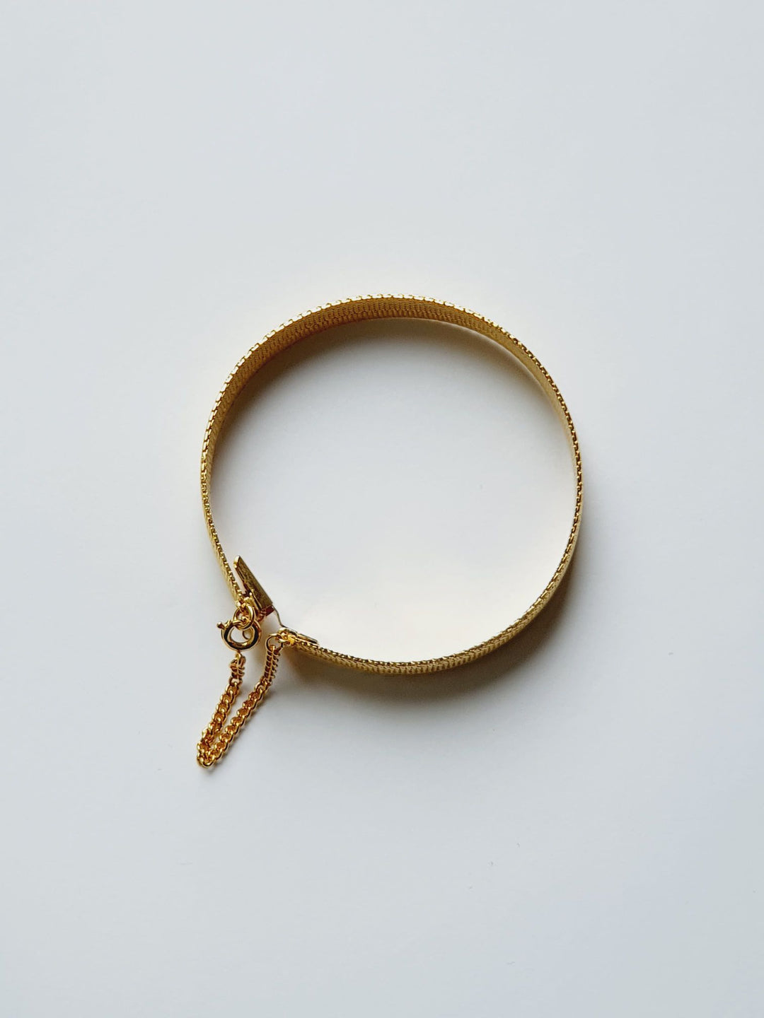 Vintage Gold Plated Flat Mesh Bracelet