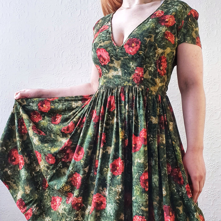 Vintage Handmade Floral Dress - S/M