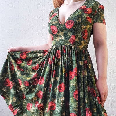 Vintage Handmade Floral Dress - S/M