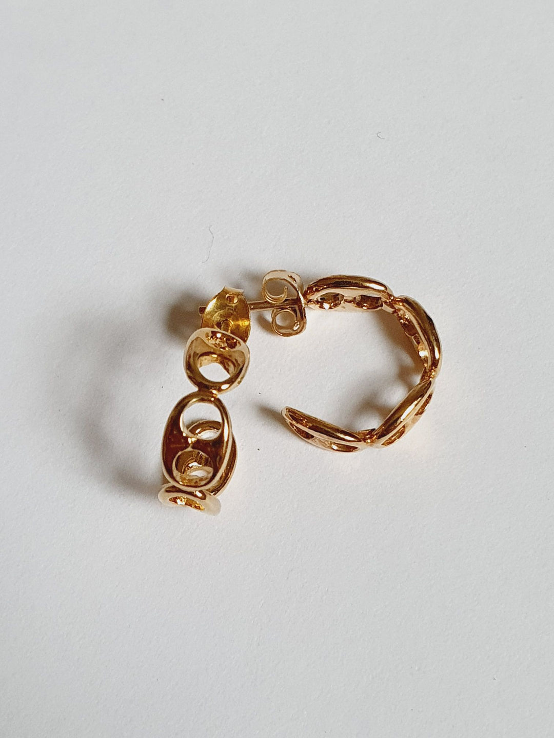 Vintage Gold Plated Hoop Earrings