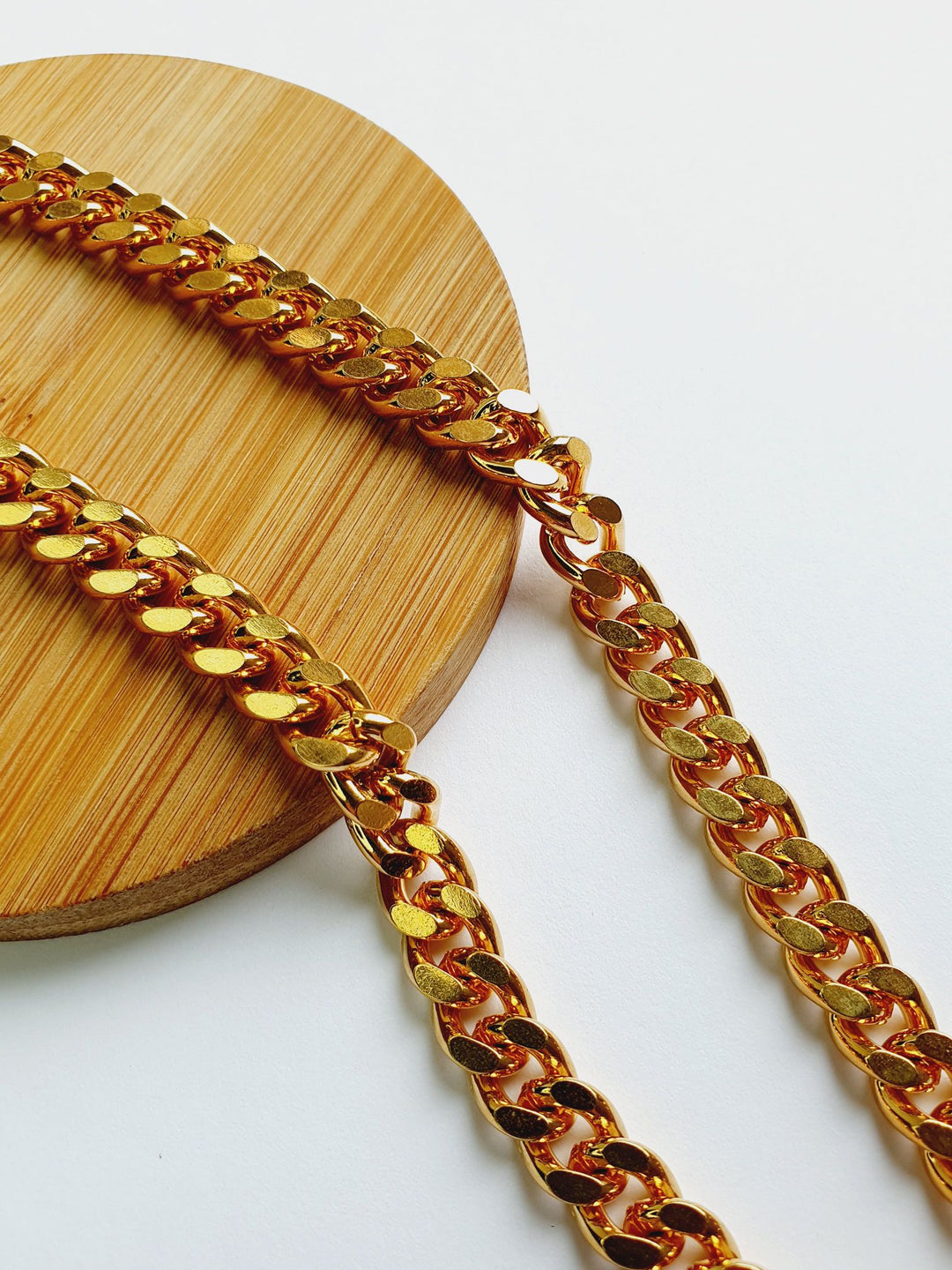 Vintage Gold Plated Thick Curb Chain Necklace