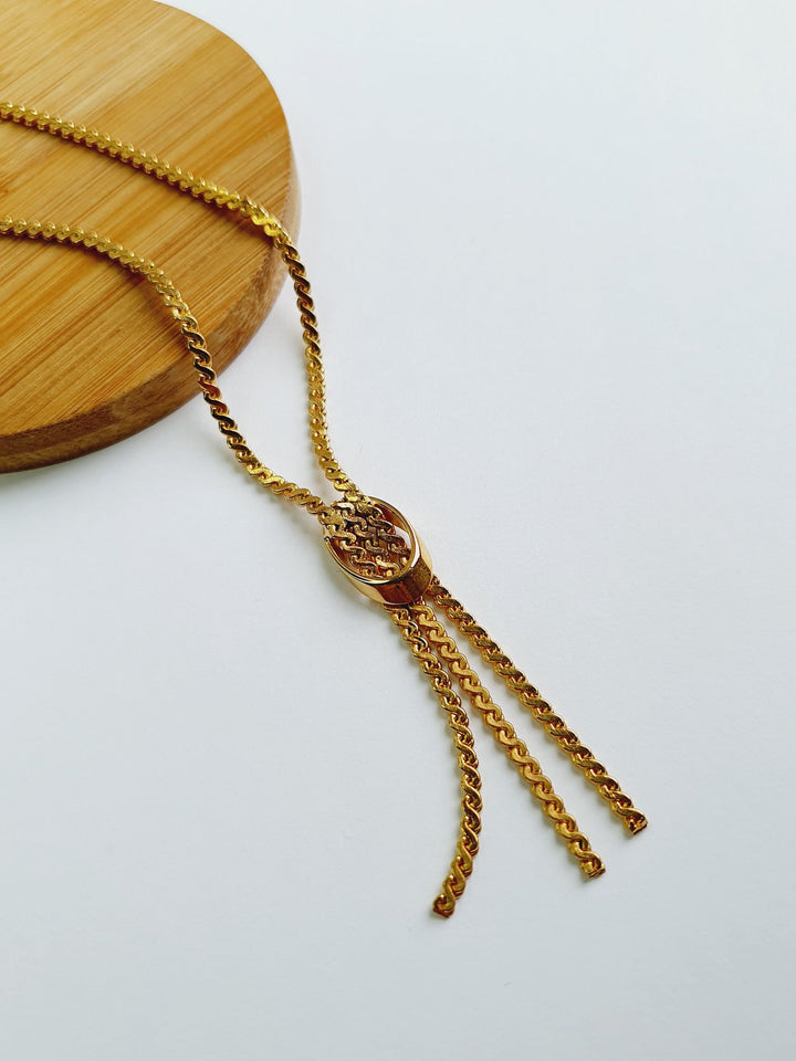 Gold Plated Tassel Necklace