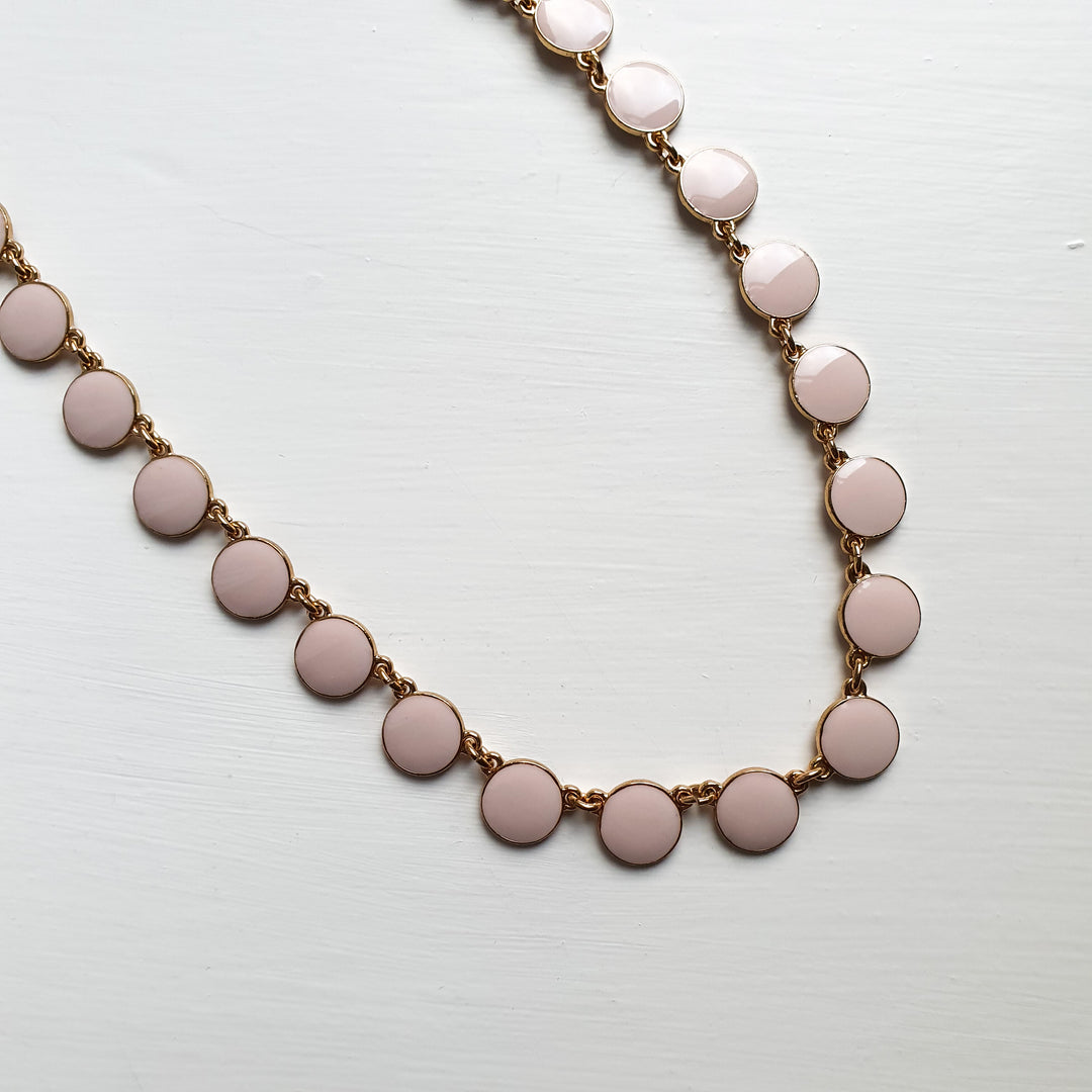 Pink Enamel Necklace