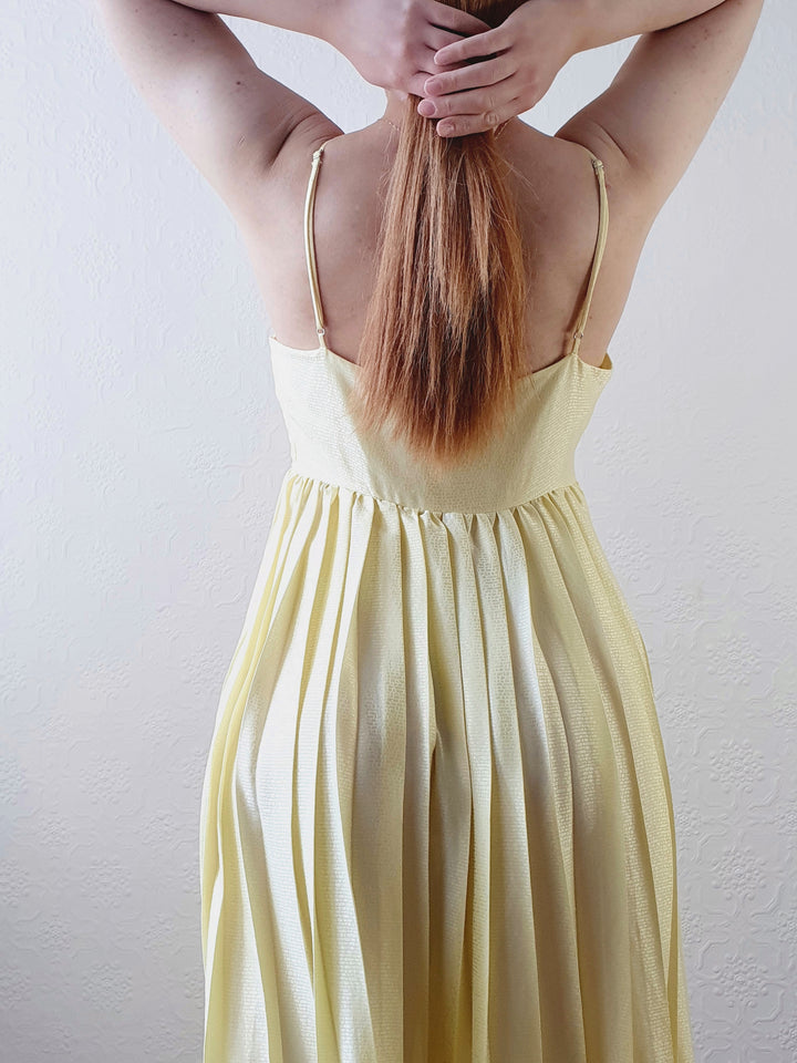 Yellow Spaghetti Strap Sundress - S