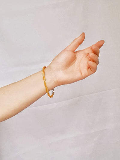 Gold Plated Twist Mesh Chain Bracelet
