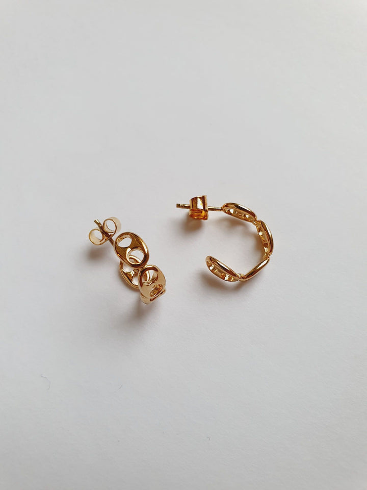 Vintage Gold Plated Hoop Earrings