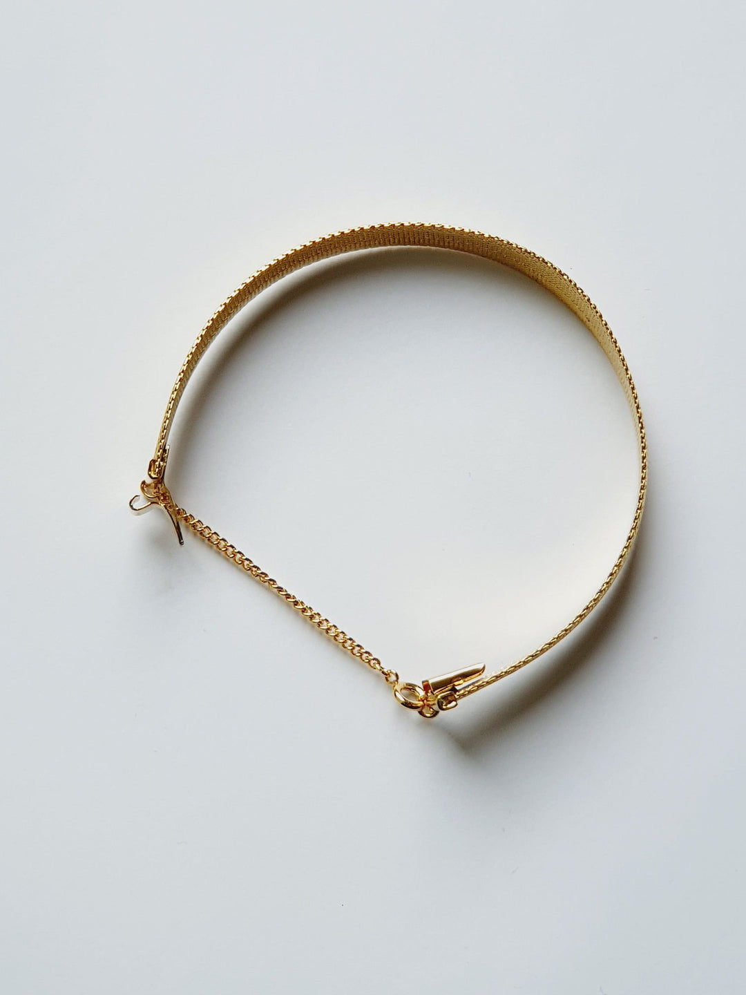 Vintage Gold Plated Flat Mesh Bracelet