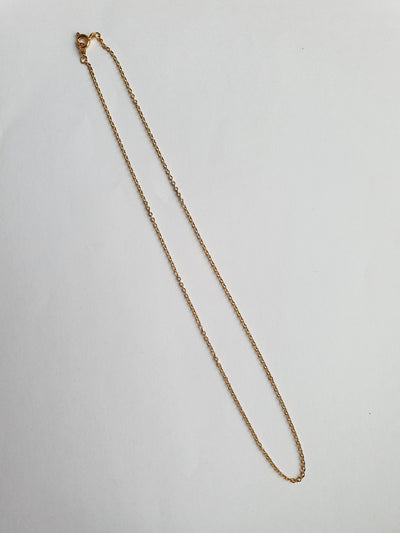 Vintage Gold Plated Dainty Cable Chain Necklace
