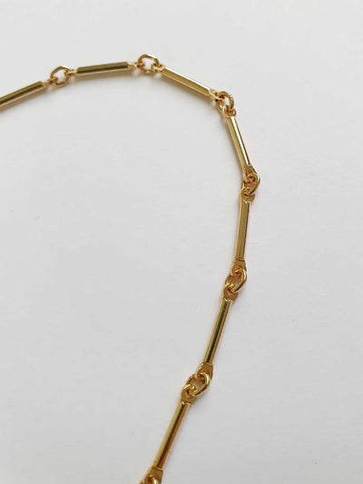 Vintage Gold Plated Minimal Chain Necklace