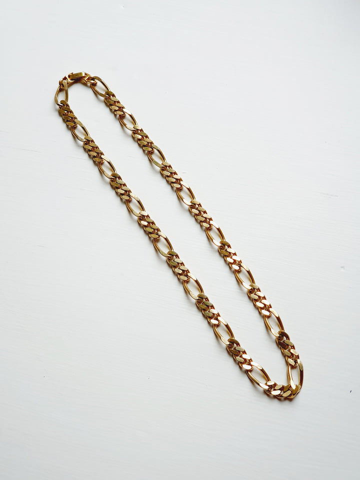 Vintage Gold Toned Flat Linked Chain