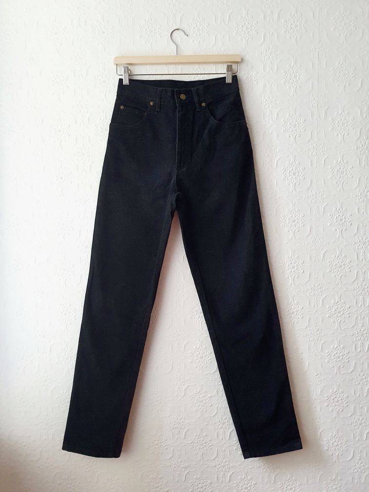Vintage High Waisted Black Jeans - 27W 32L