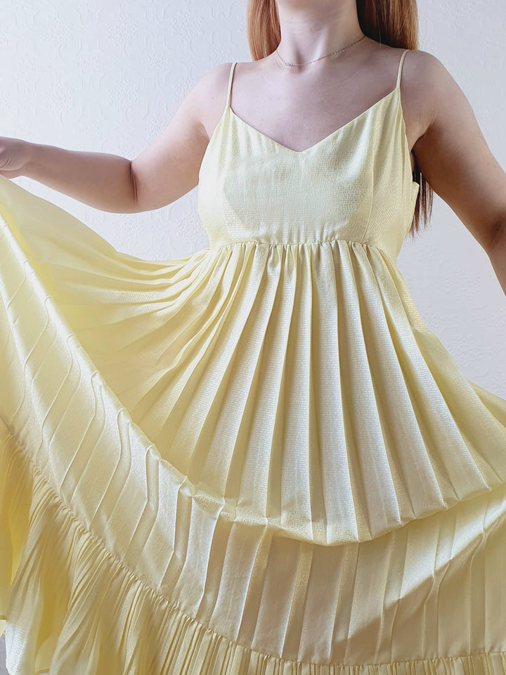 Yellow Spaghetti Strap Sundress - S