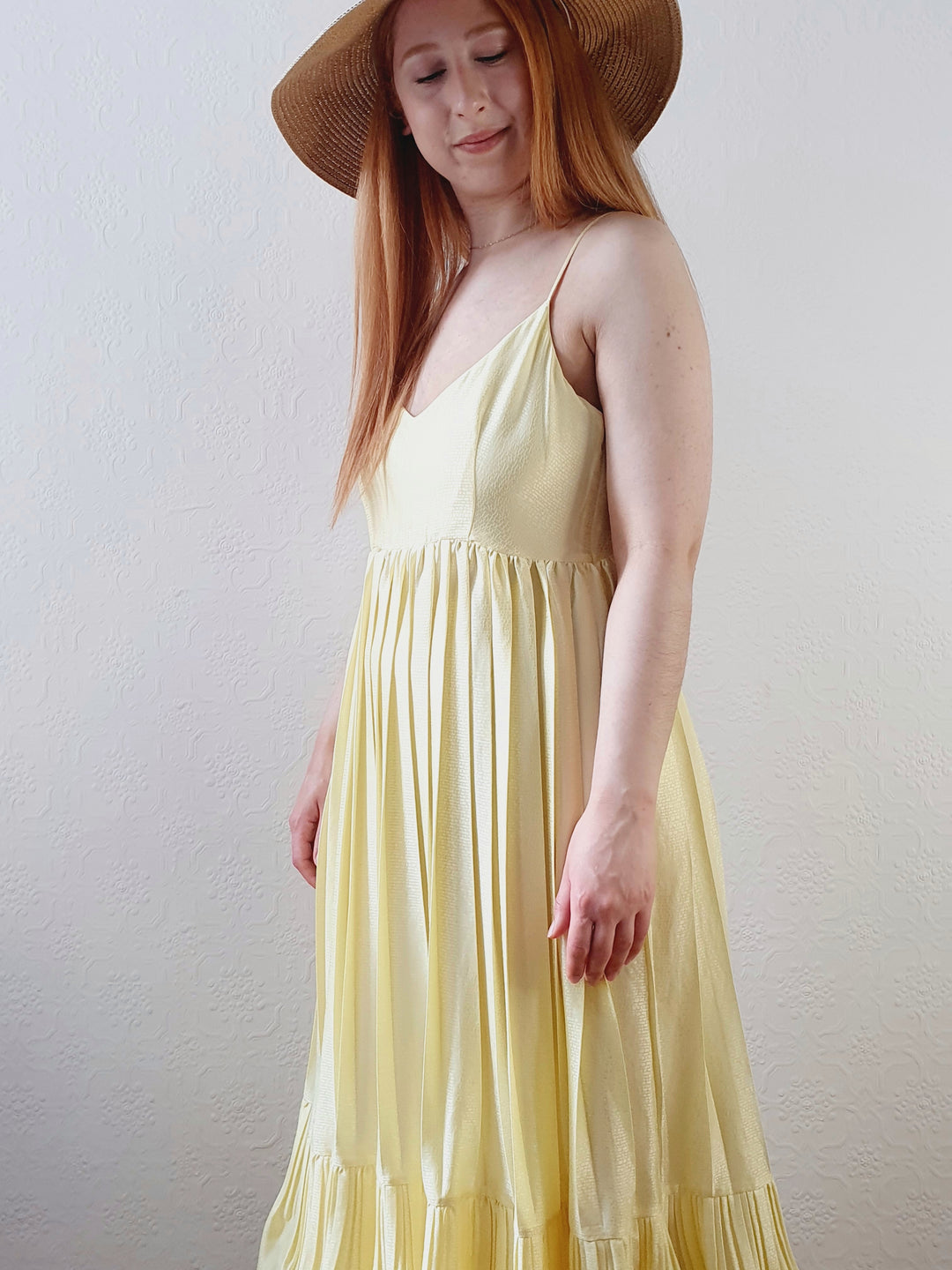 Yellow Spaghetti Strap Sundress - S