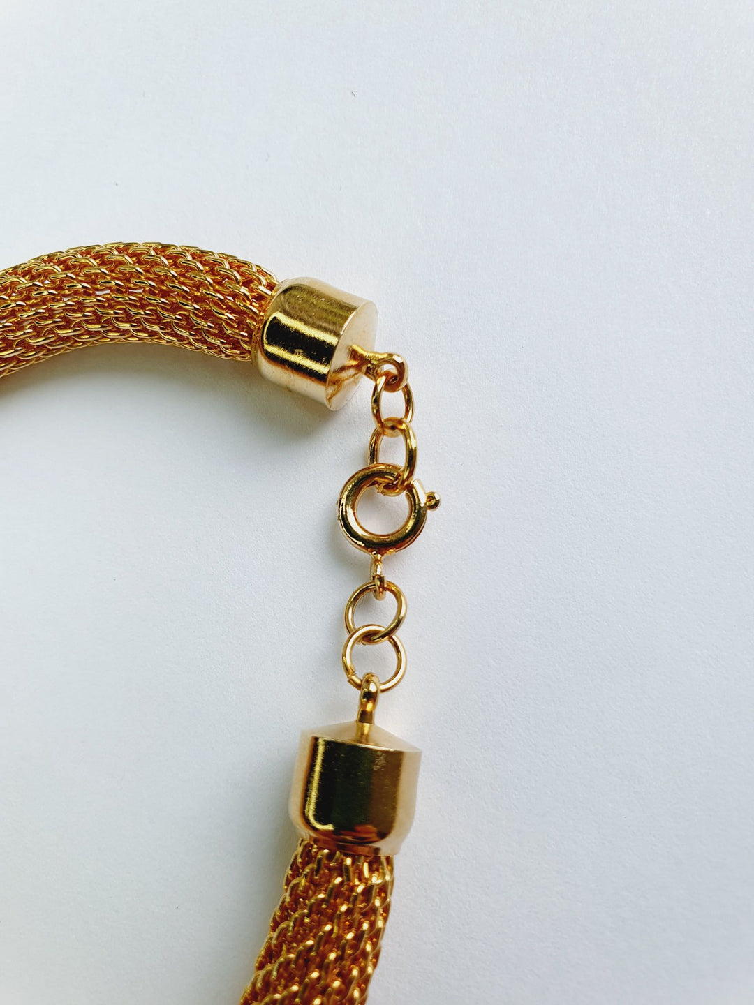 Vintage Gold Plated Round Mesh Bracelet