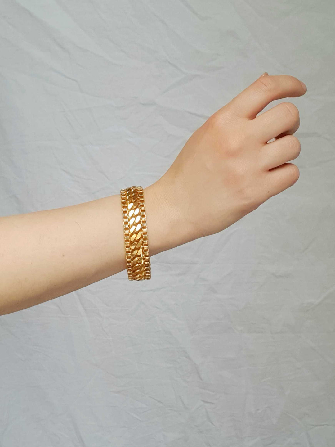 Vintage Gold Plated Chunky Chain Bracelet