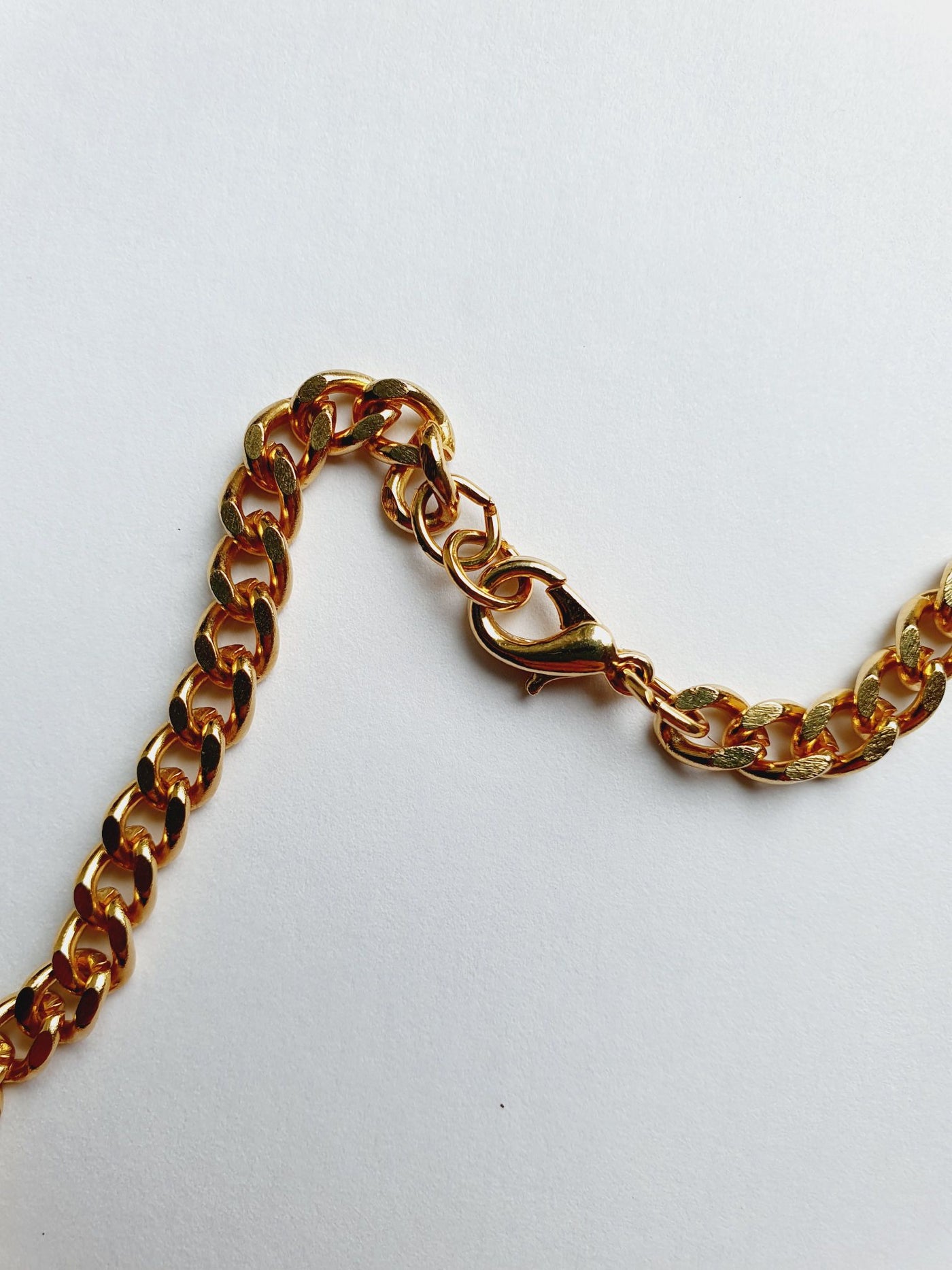 Vintage Gold Plated Curb Chain Necklace
