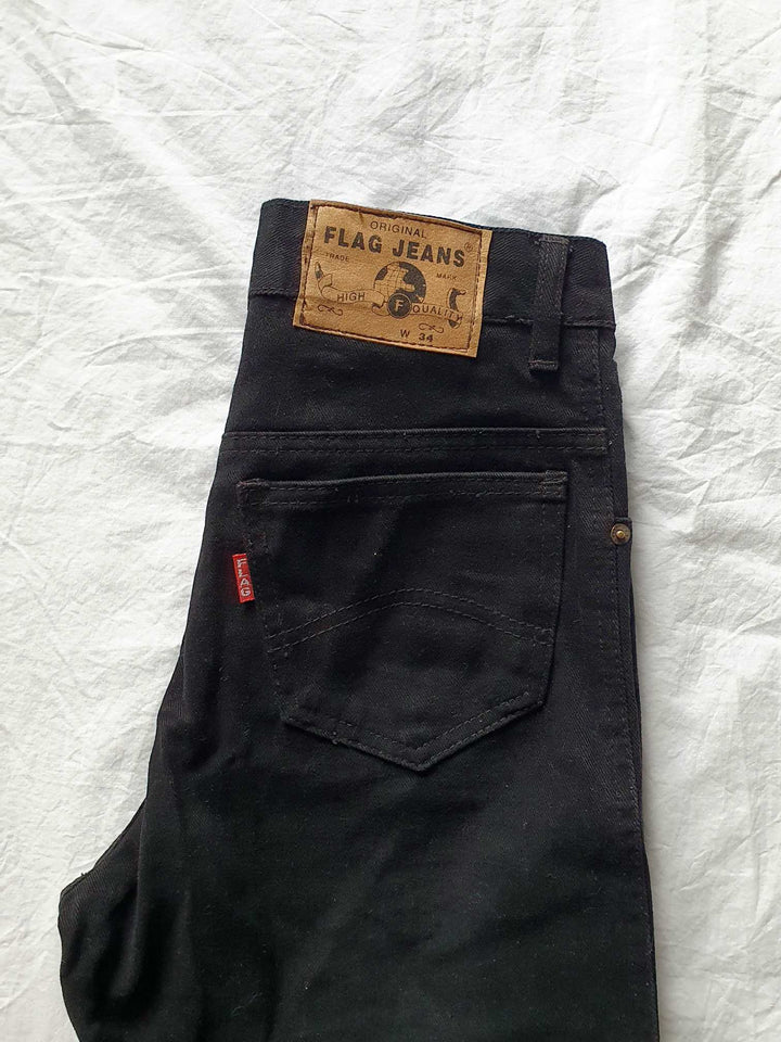 Vintage High Waisted Black Jeans - 27W 32L