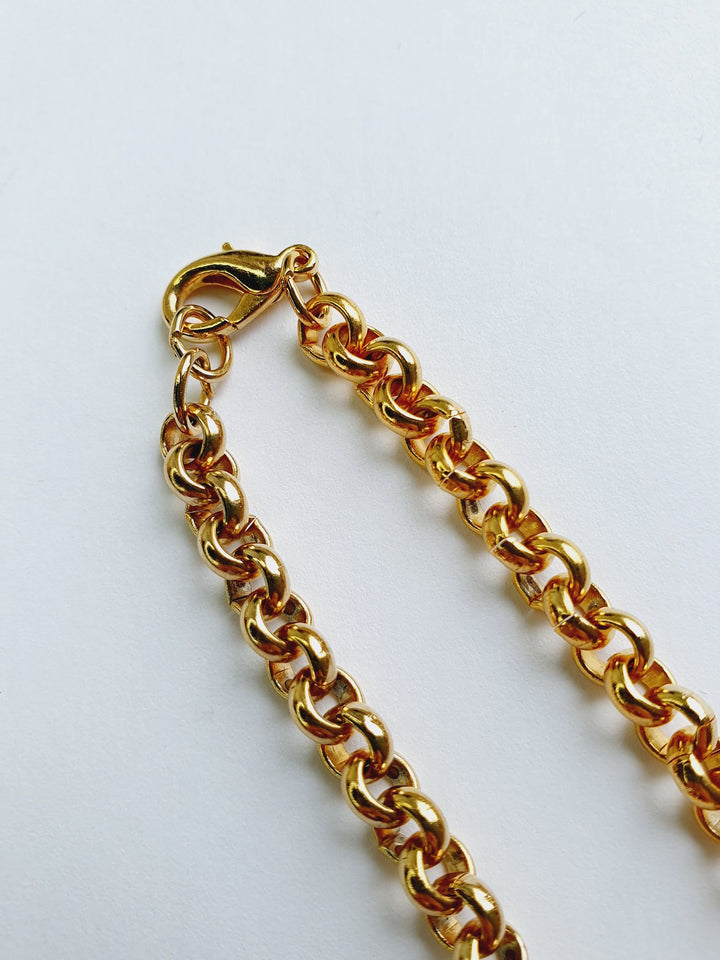 Vintage Gold Plated Rolo Chain Necklace