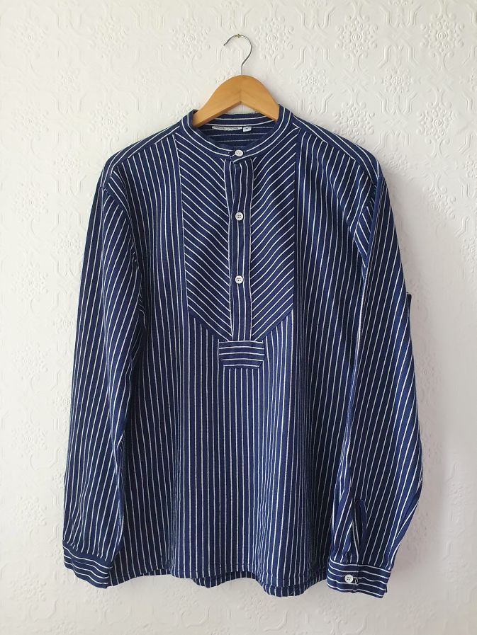 Vintage Navy Striped Tunic - XXL