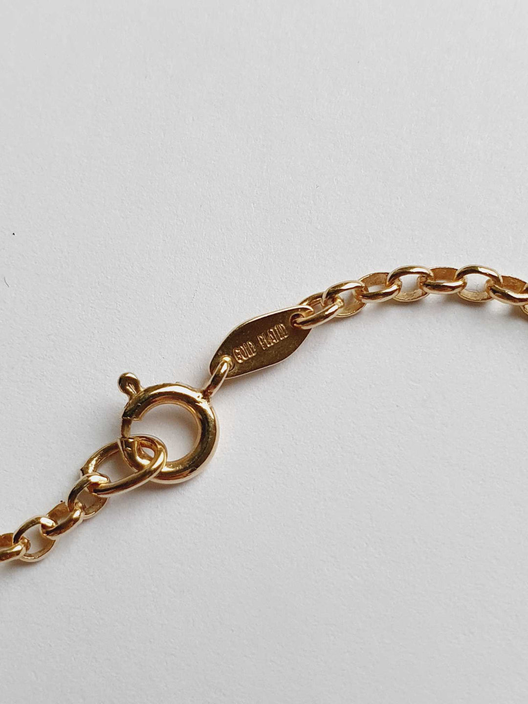 Vintage Gold Plated Chain Necklace with Charm