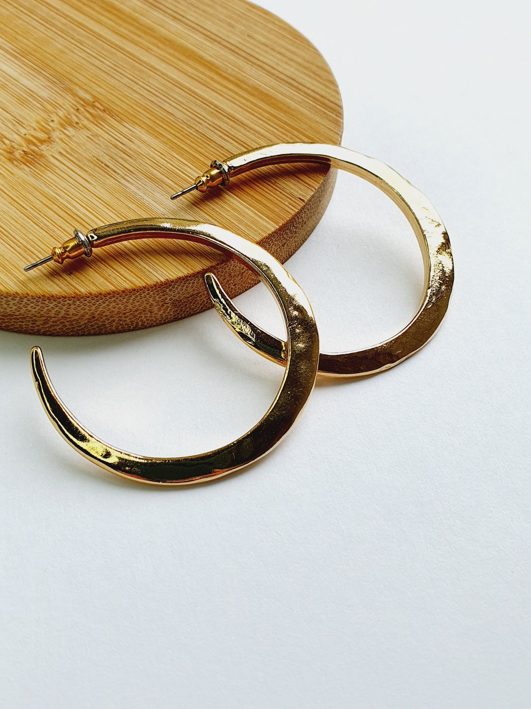 Vintage Gold Plated Textured Hoops